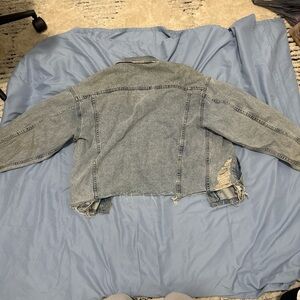Women’s oversized worn out look Jean jacket